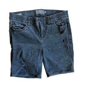 Torrid Distressed Black Jean Shorts